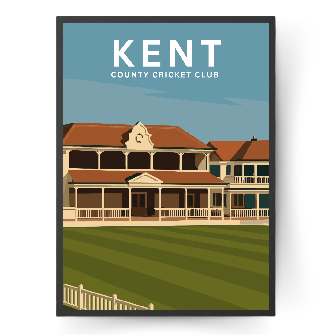 Kent Cricket Ground Borderless Poster Art Print
