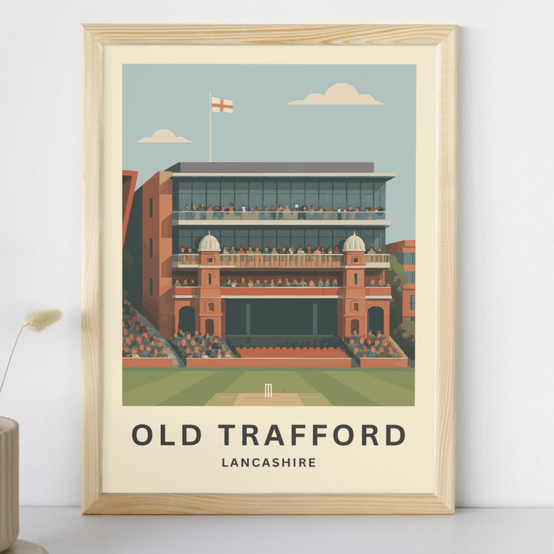 Old Trafford Cricket Stadium Poster Art Print