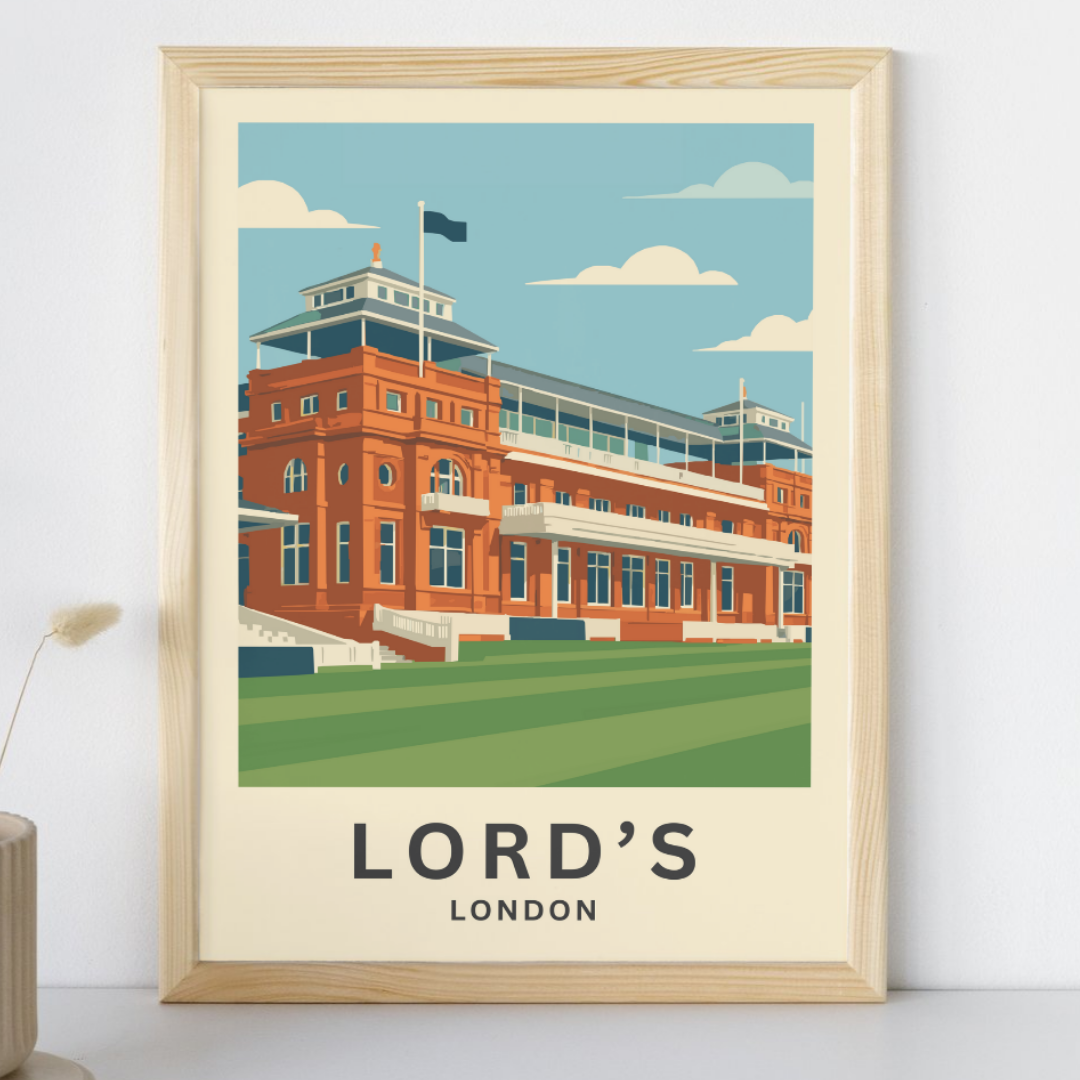 Lord's Pavilion London Cricket Poster Art Print