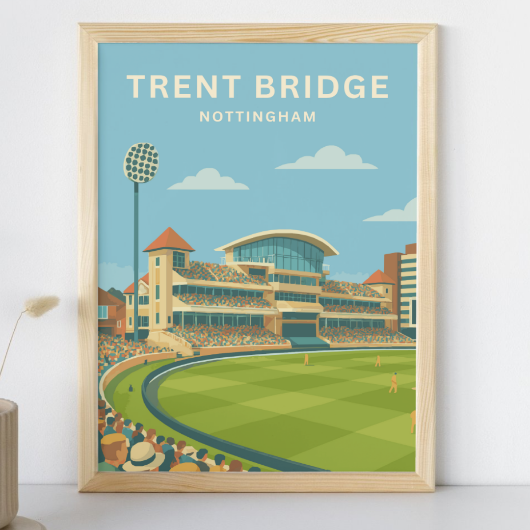 Trent Bridge Cricket Stadium Poster Borderless Art Print