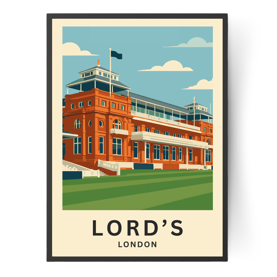 Lord's Pavilion London Cricket Poster Art Print
