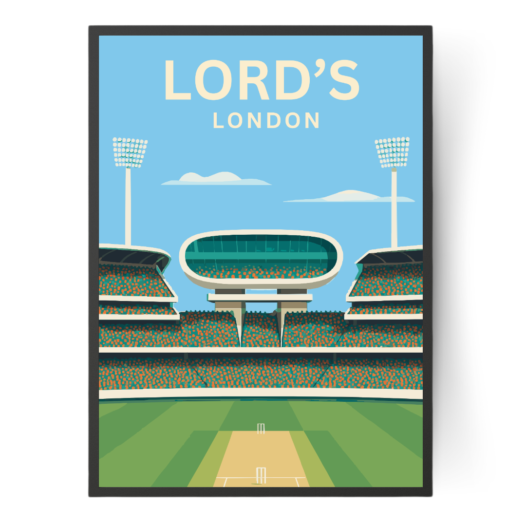 Lord's Nursery End Cricket Poster Art Print No Border