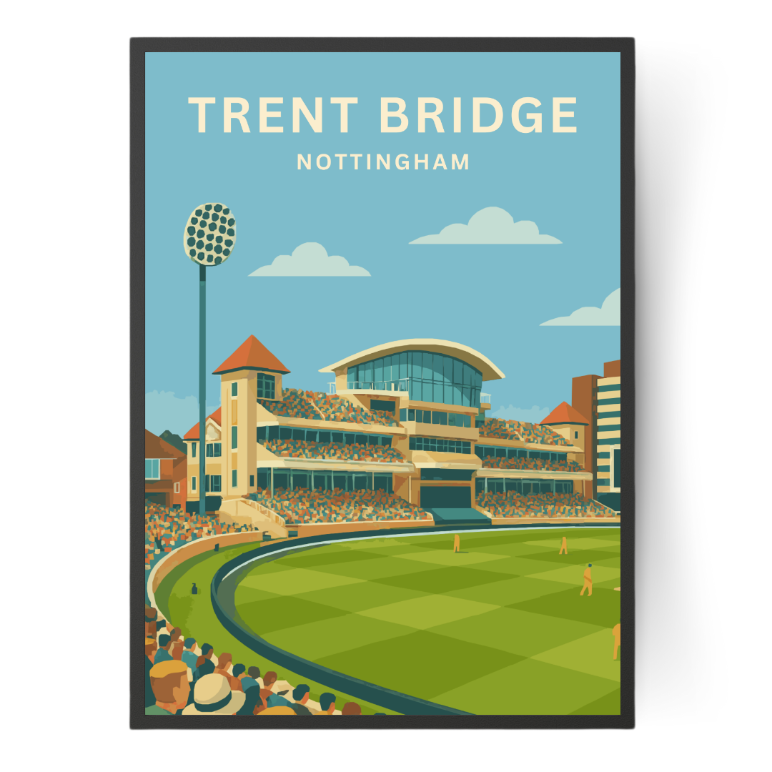 Trent Bridge Cricket Stadium Poster Borderless Art Print