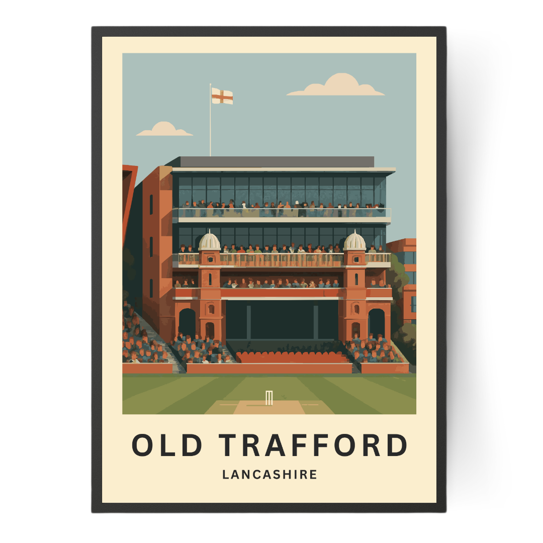 Old Trafford Cricket Stadium Poster Art Print