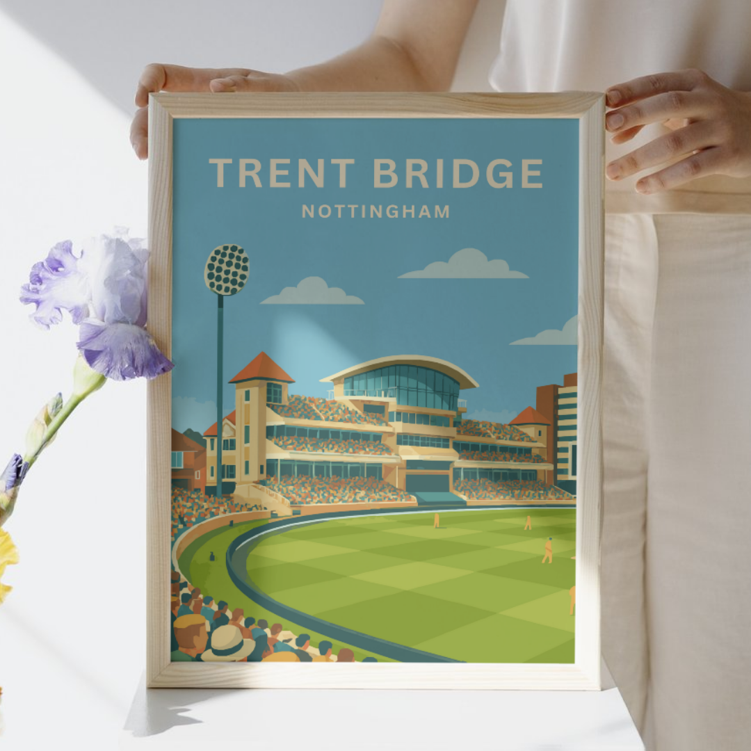 Trent Bridge Cricket Stadium Poster Borderless Art Print