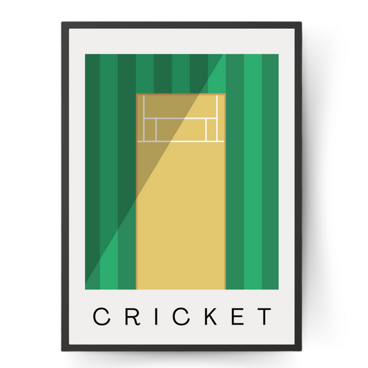 Cricket Pitch Wall Art | Contemporary Minimalist Poster