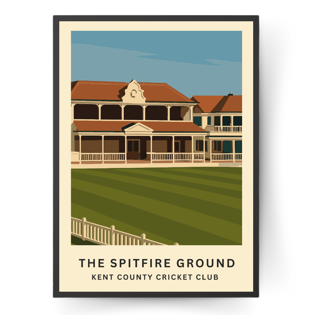 Kent Spitfire Cricket Ground Poster Art Print
