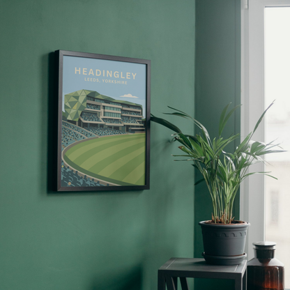 Headingley Cricket Stadium Poster Borderless Art Print