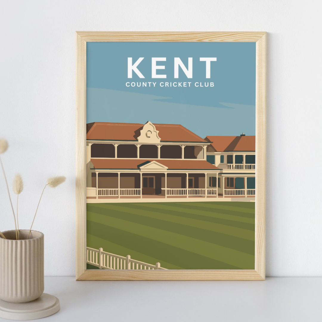 Kent Cricket Ground Borderless Poster Art Print