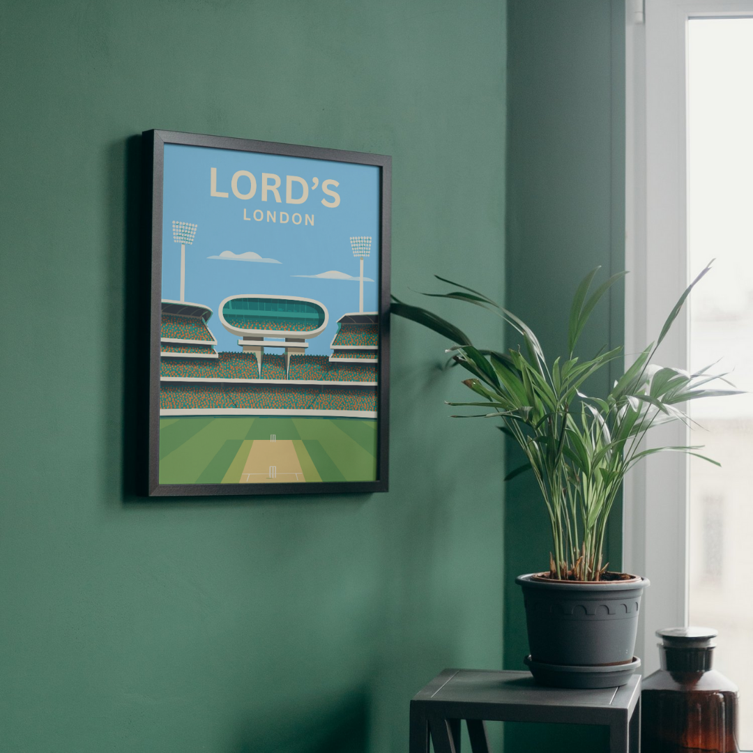 Lord's Nursery End Cricket Poster Art Print No Border