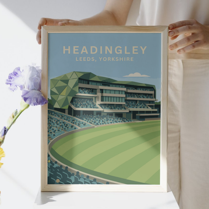 Headingley Cricket Stadium Poster Borderless Art Print